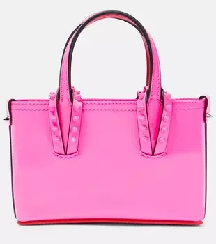 Сумка-тоут Cabata Nano из лакированной кожи Christian Louboutin, розовый