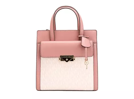Сумка-тоут Cece Small Pink PVC North South Flap Crossbody Bag Кошелек Michael Kors