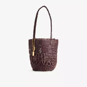 Сумка-тоут Chloe Banana, коричневый