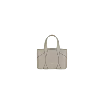 Сумка-тоут Chopard Diamond Micro Tote Bag - Телячья кожа серо-бежевого цвета с зернистой текстурой