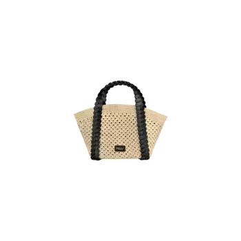 Сумка-тоут Chopard Happy Hearts Mini Tote Bag - Рафия с черной кожей