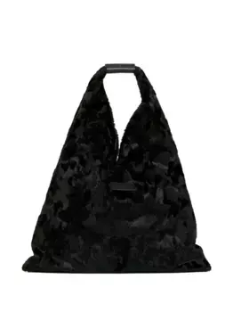 Сумка-тоут Classic Japanese из искусственного меха MM6 Maison Margiela, черный
