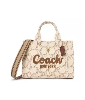 Сумка-тоут COACH Cargo Tote Bag With Signature Canvas, цвет Natural Multi