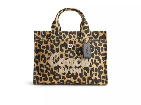 Сумка-тоут COACH Cargo Tote with Leopard Print, цвет Leopard