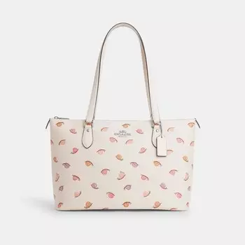 Сумка тоут COACH Gallery Tote, цвет novelty print/Silver/Chalk Multi