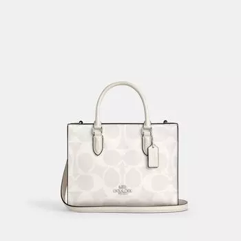 Сумка-тоут Coach Maggie Small Tote Bag, цвет Sv/White/Chalk