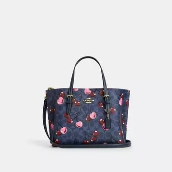 Сумка-тоут Coach Mollie Tote Bag 25, цвет Gold/Denim Multi