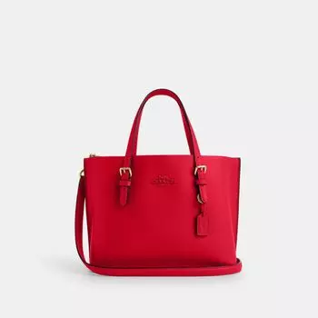 Сумка-тоут Coach Mollie Tote Bag 25, цвет Gold/Bold Red
