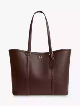 Сумка тоут Coach Naw Leather Open, цвет maple