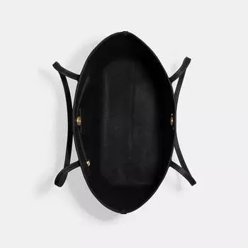 Сумка-тоут Coach Outlet City из фирменной парусины, цвет Gold/Khaki/Black