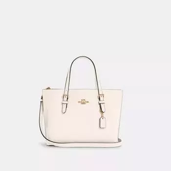 Сумка-тоут Coach Outlet Mollie 25, цвет Gold/Chalk Light Saddle