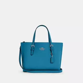Сумка-тоут Coach Outlet Mollie 25, цвет Silver/Electric Blue