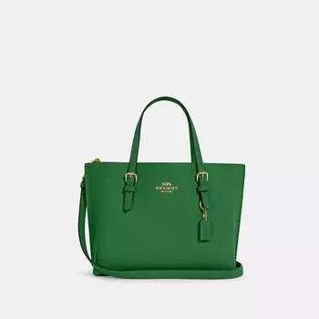 Сумка-тоут Coach Outlet Mollie 25, цвет Gold/Kelly Green