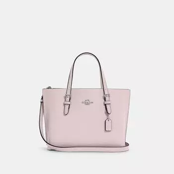 Сумка-тоут Coach Outlet Mollie 25, цвет Silver/Ice Pink