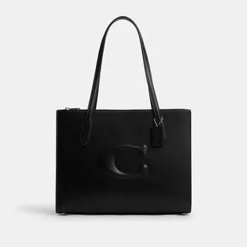 Сумка-тоут Coach Outlet Nina, цвет Silver/Black