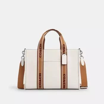Сумка тоут COACH Smith Tote, серебряный/шелковый мульти