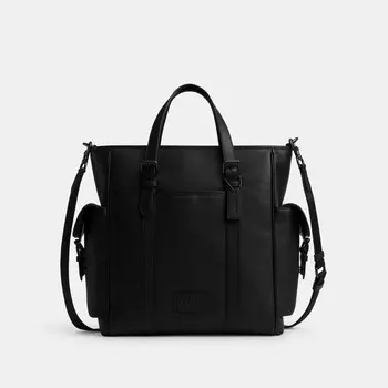 Сумка тоут COACH Sprint Tote, цвет Black Copper Finish/Black/Black
