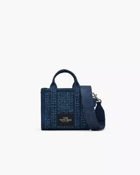 Сумка-тоут Crystal Denim Crossbody Marc Jacobs, цвет Dark Wash Crystal
