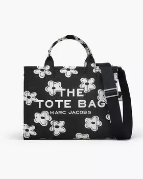 Сумка-тоут Daisy Canvas среднего размера Marc Jacobs, черный/белый