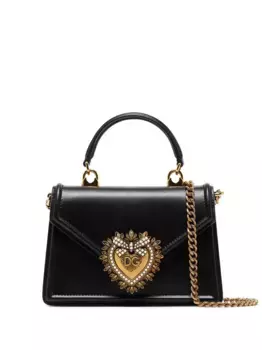 Сумка-тоут Devotion размера мини DOLCE & GABBANA, черный