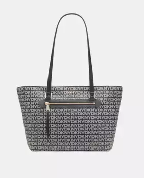 Сумка-тоут DKNY BRYANT с короткой ручкой и застежкой-молнией, черный
