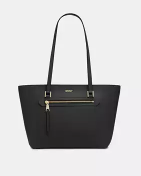 Сумка-тоут DKNY BRYANT с короткой ручкой и застежкой-молнией, черный