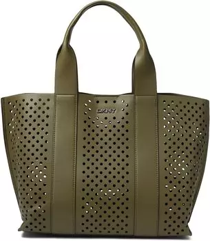 Сумка-тоут DKNY Dakota Medium Tote, цвет Military Green/Silver