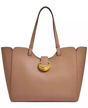 Сумка-тоут Donna Karan Valley Stream с маленькой пряжкой Donna Karan New York, коричневый/бежевый