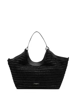 Сумка-тоут Dua из плетеной соломы GIANNI CHIARINI, черный