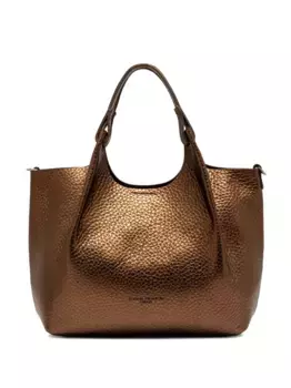 Сумка-тоут Dua с эффектом металлик GIANNI CHIARINI, коричневый