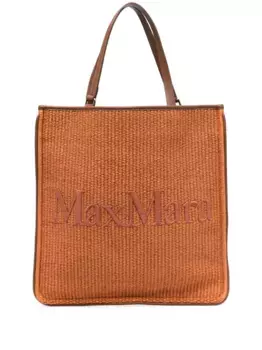 Сумка-тоут Easybag из рафии MAX MARA, оранжевый