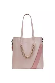 Сумка-тоут Elizabeth с цепочкой и двумя ремнями Claudia Canova, розовый
