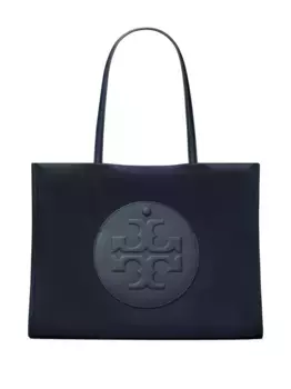 Сумка-тоут Ella с тисненым логотипом Tory Burch, синий