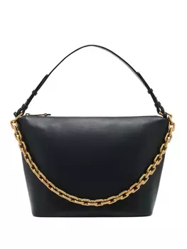 Сумка-тоут Emporio Armani Hobo из кожи среднего размера, черный