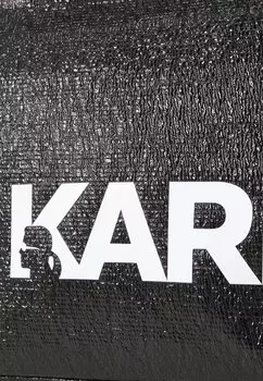 Сумка-тоут ESSENTIAL COATED BIG LOGO UNISEX KARL LAGERFELD, черный