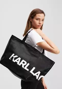 Сумка-тоут ESSENTIAL COATED KARL LAGERFELD, черный