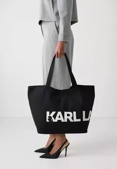 Сумка-тоут ESSENTIAL LOGO KARL LAGERFELD, черный