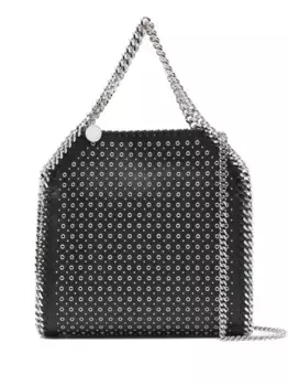 Сумка-тоут Falabella с цепочкой и люверсами STELLA MCCARTNEY, черный