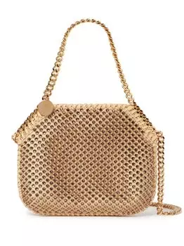 Сумка-тоут Falabella с кристаллами Stella McCartney, золотистый