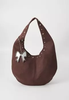 Сумка-тоут FAUX SUEDE BOW Even&Odd, коричневый