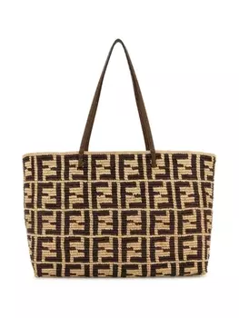 Сумка-тоут FENDI большая Roll, серый