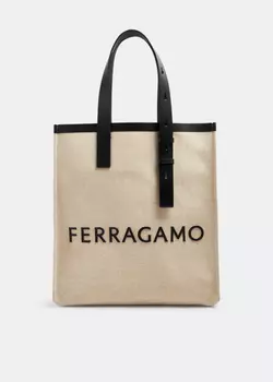 Сумка-тоут Ferragamo Signature, бежевый