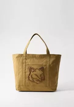 Сумка-тоут FOX HEAD LARGE UNISEX Maison Kitsun, коричневый