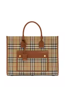 Сумка-тоут Freya среднего размера BURBERRY, коричневый