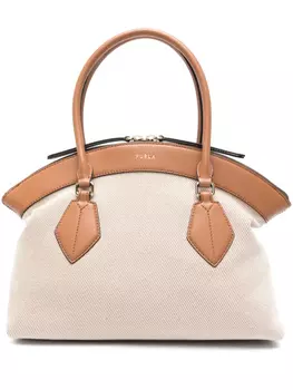 Сумка-тоут Furla из жаккарда, нейтральный