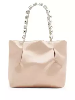 Сумка-тоут Galactic с кристаллами Aquazzura, нейтральный