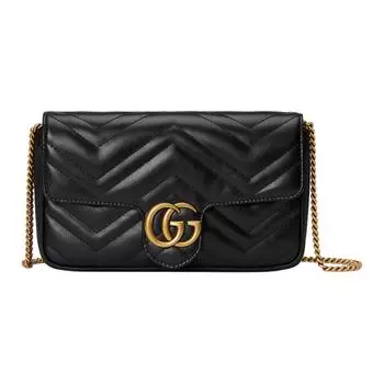 Сумка-тоут GG Marmont Leather 2 в 1, сумка через плечо, мини-сумка для женщин GUCCI