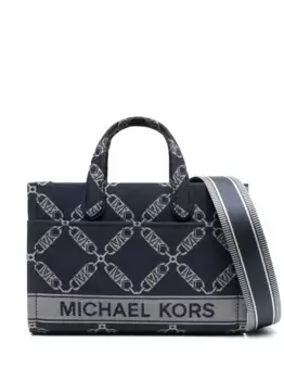 Сумка-тоут Gigi Empire с жаккардовым логотипом Michael Michael Kors, синий