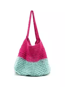 Сумка-тоут Grazia в технике кроше Nannacay, зеленый