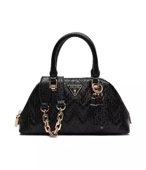 Сумка-тоут Guess Adelard с принтом и ремнем через плечо, черный